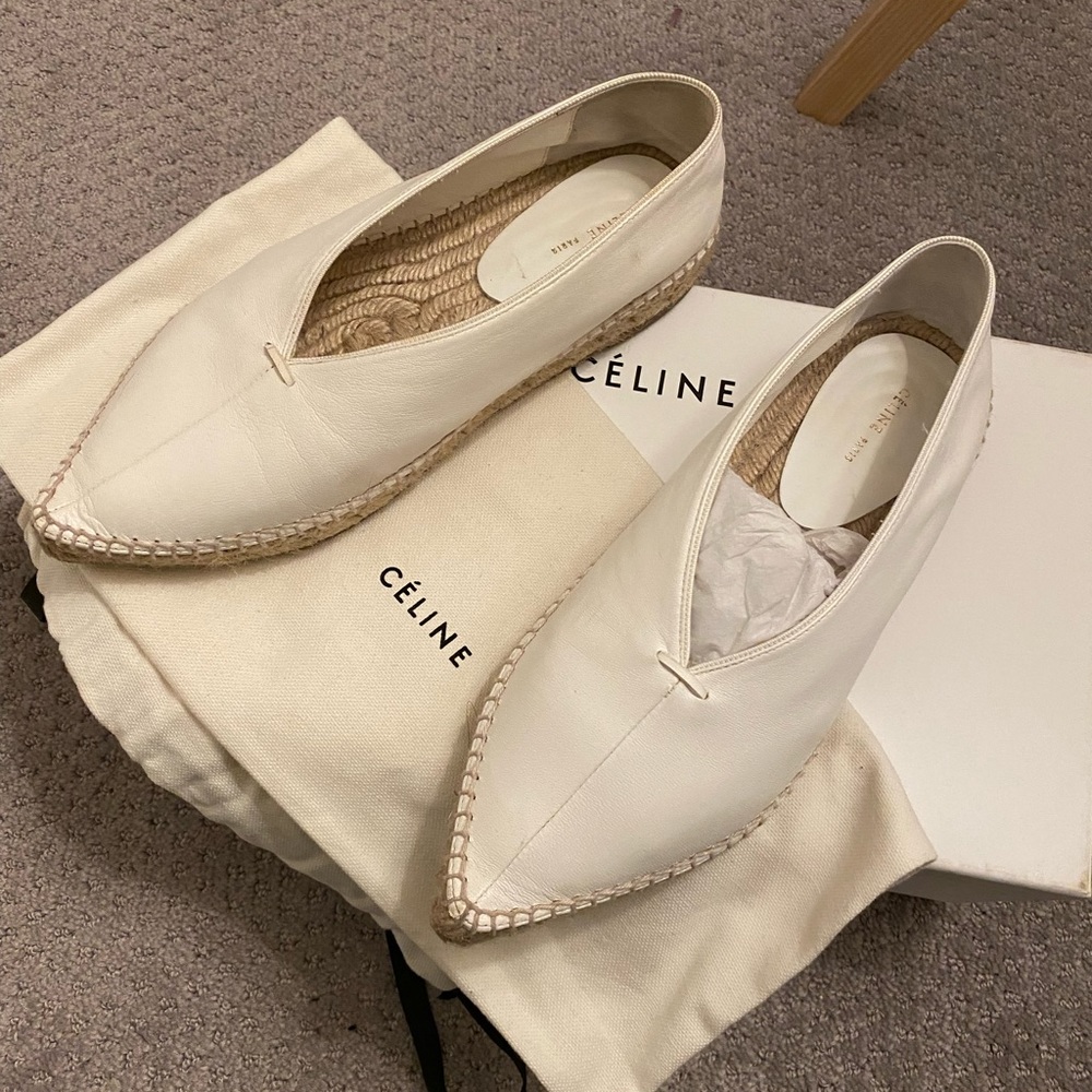 CELINE babouche espadrilles white 35(36-36.5)